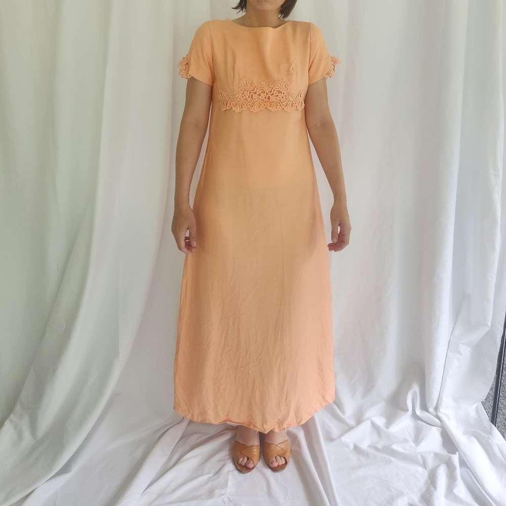 60s Coral Pink Handmade Bridesmaid Dress